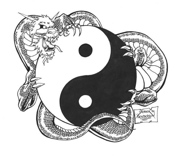 ying yang coloring pages - photo #20